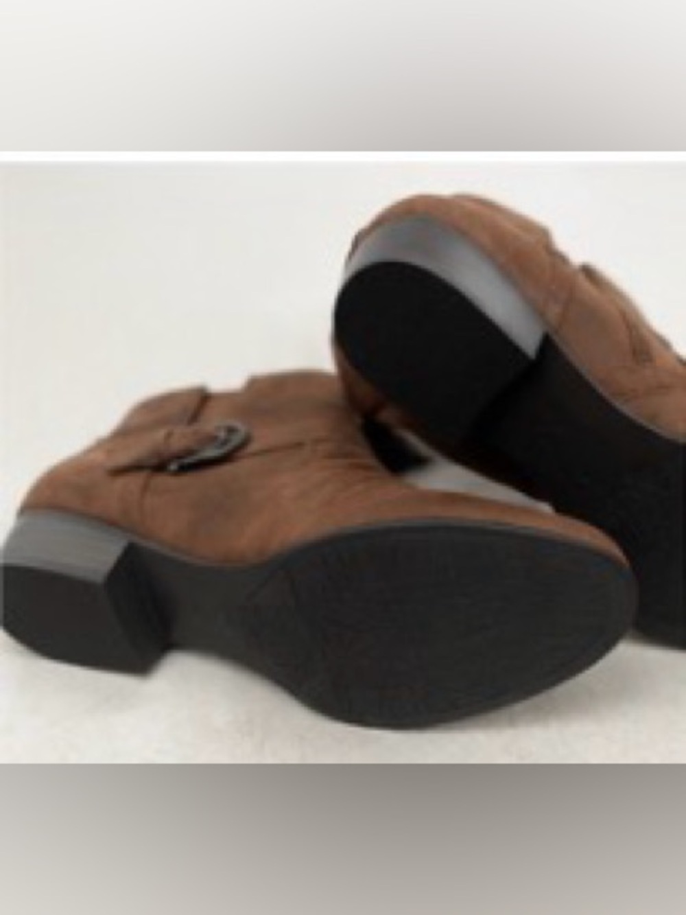 Kim Rogers Tarly Brown Ankle Booties Buckle Side Zip Women’s Size 7.5 M - Picture 5 of 11